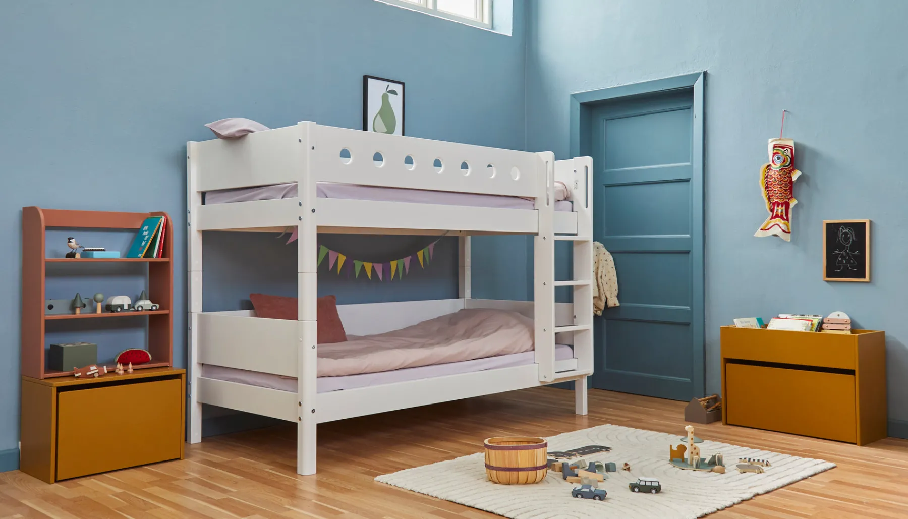 FLEXA Bunk bed w. straight ladder* Bunk Beds