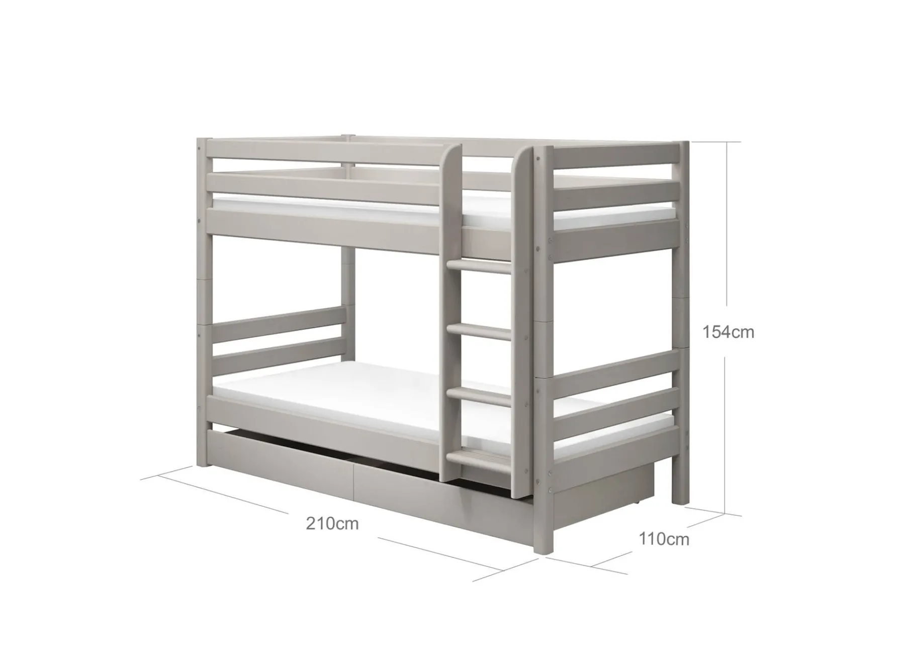 FLEXA Bunk bed with straight ladder* Beds With Drawers | Bunk Beds