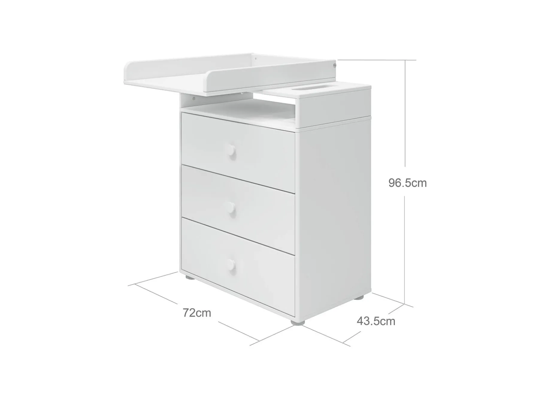 FLEXA Changing table, 3 drawers* Changing Tables