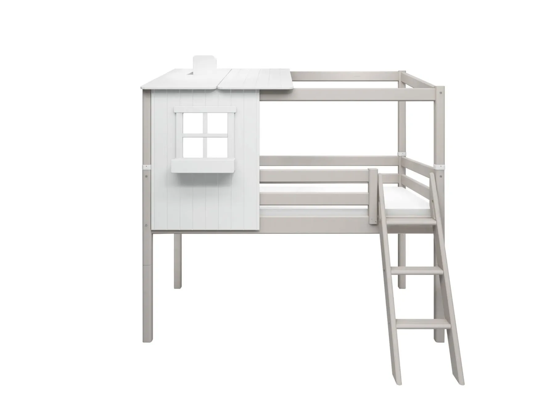 FLEXA Mid-high bed w. 1/2 Classic House* House Beds | Mid High Beds