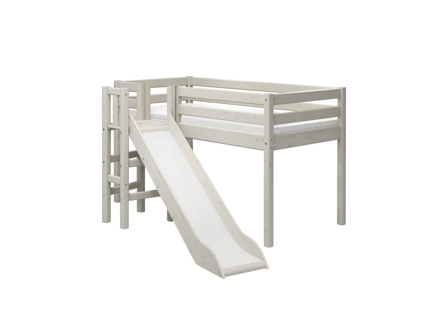 FLEXA Mid-high bed w. platform and slide* Beds With Slide | Mid High Beds