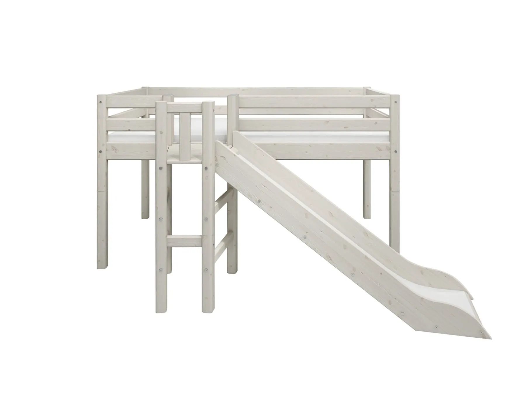 FLEXA Mid-high bed w. platform and slide* Beds With Slide | Mid High Beds