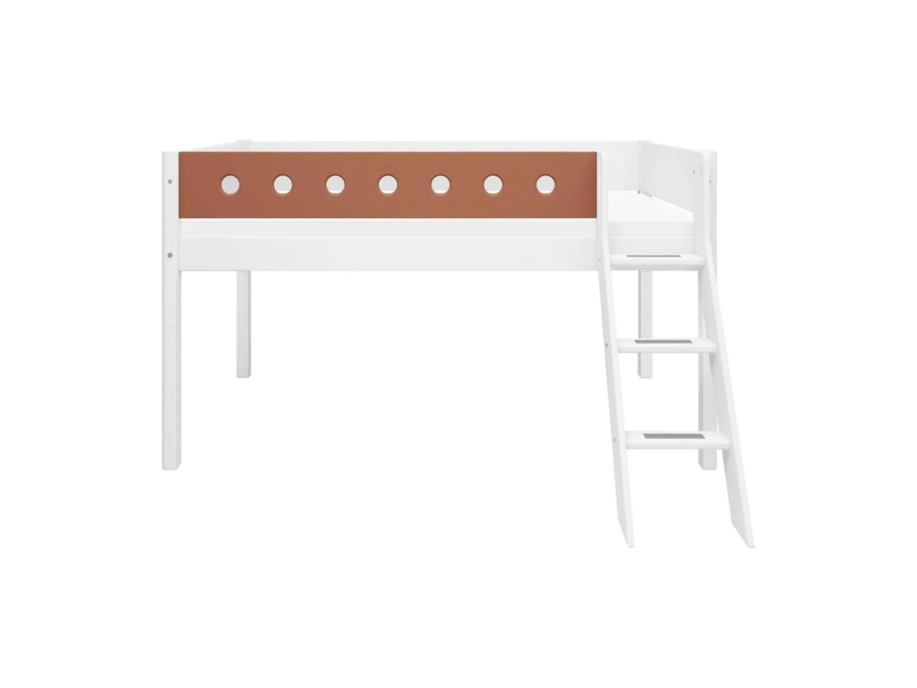 FLEXA Mid-high bed w. slanting ladder* Mid High Beds