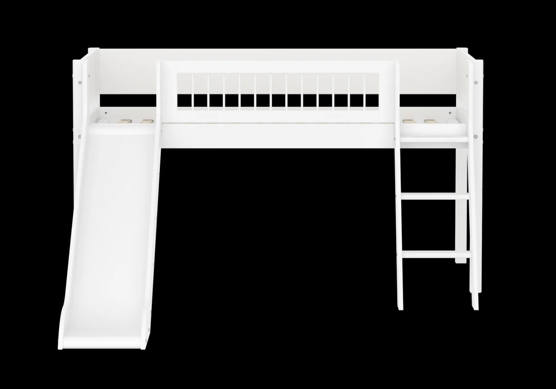 FLEXA Mid-high bed w. slanting ladder and slide* Mid High Beds