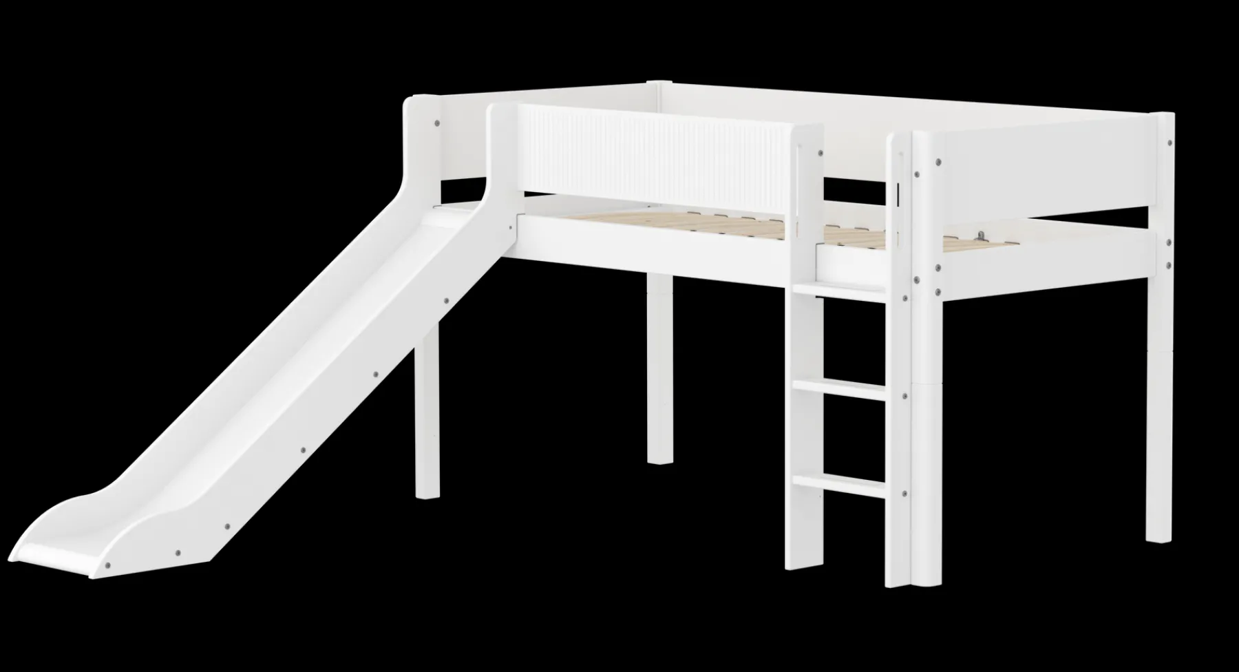 FLEXA Mid-high bed w. straight ladder and slide* Mid High Beds