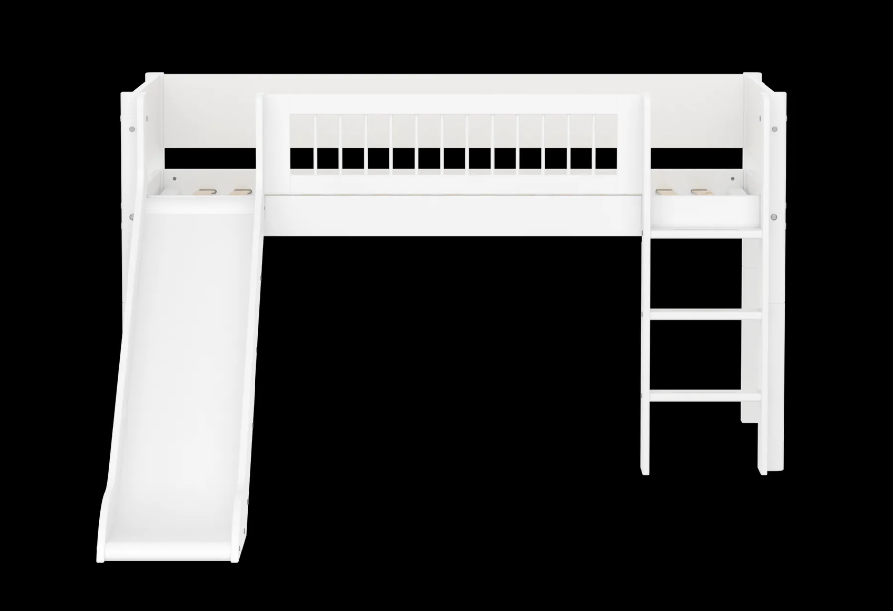 FLEXA Mid-high bed w. straight ladder and slide* Mid High Beds