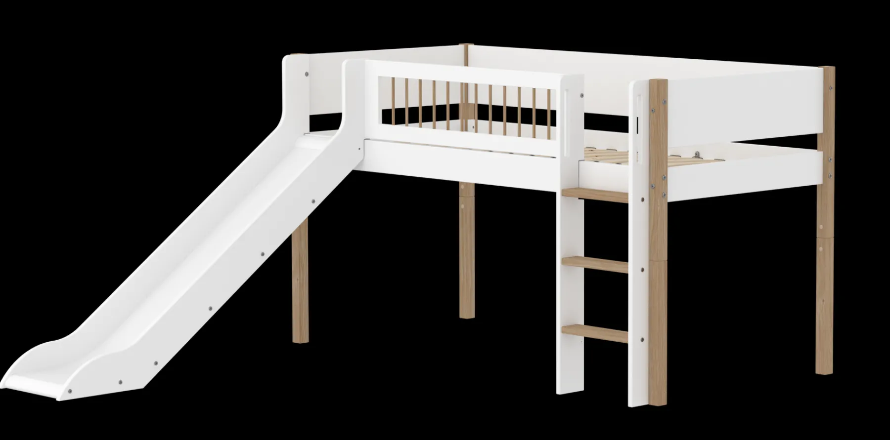 FLEXA Mid-high bed with slide* Mid High Beds