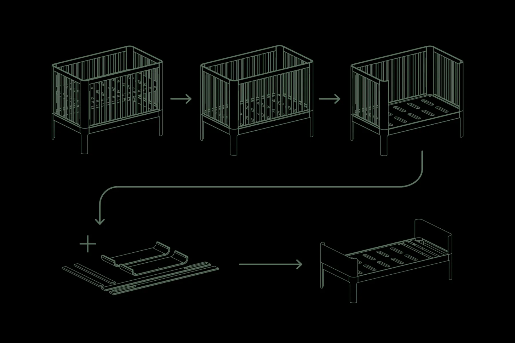 FLEXA NOVA Junior Bed - Bed parts, , 70x150 cm* Junior Beds