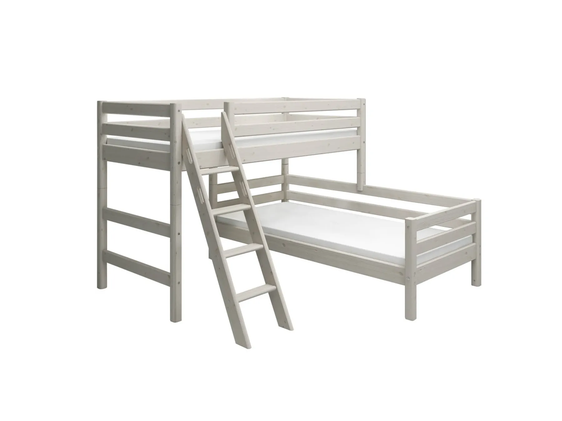 FLEXA Semi-high bed w. slanting ladder* Bunk Beds | Mid High Beds