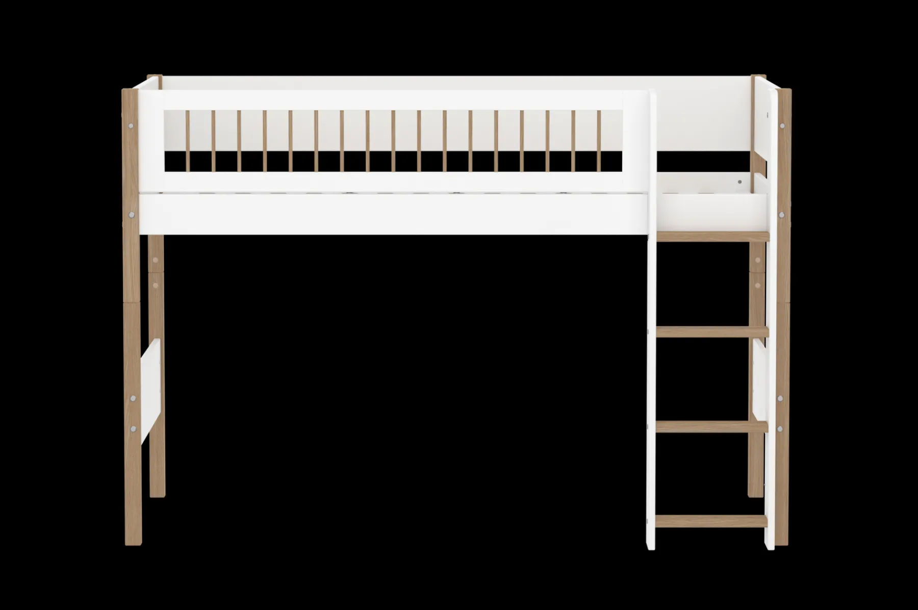 FLEXA Semi-high bed w. straight ladder* Mid High Beds