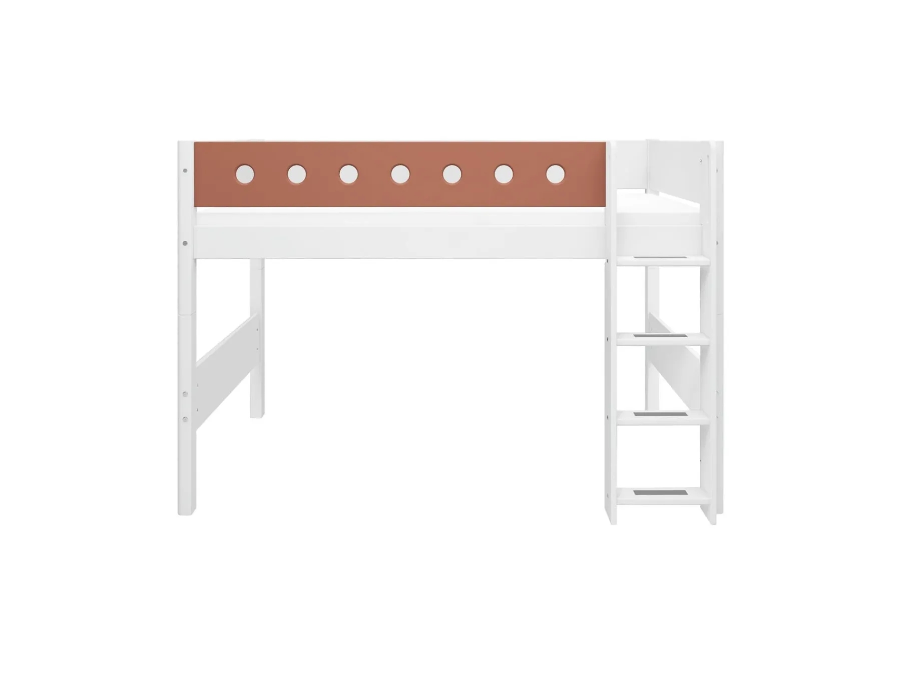 FLEXA Semi-high bed w. straight ladder* Mid High Beds