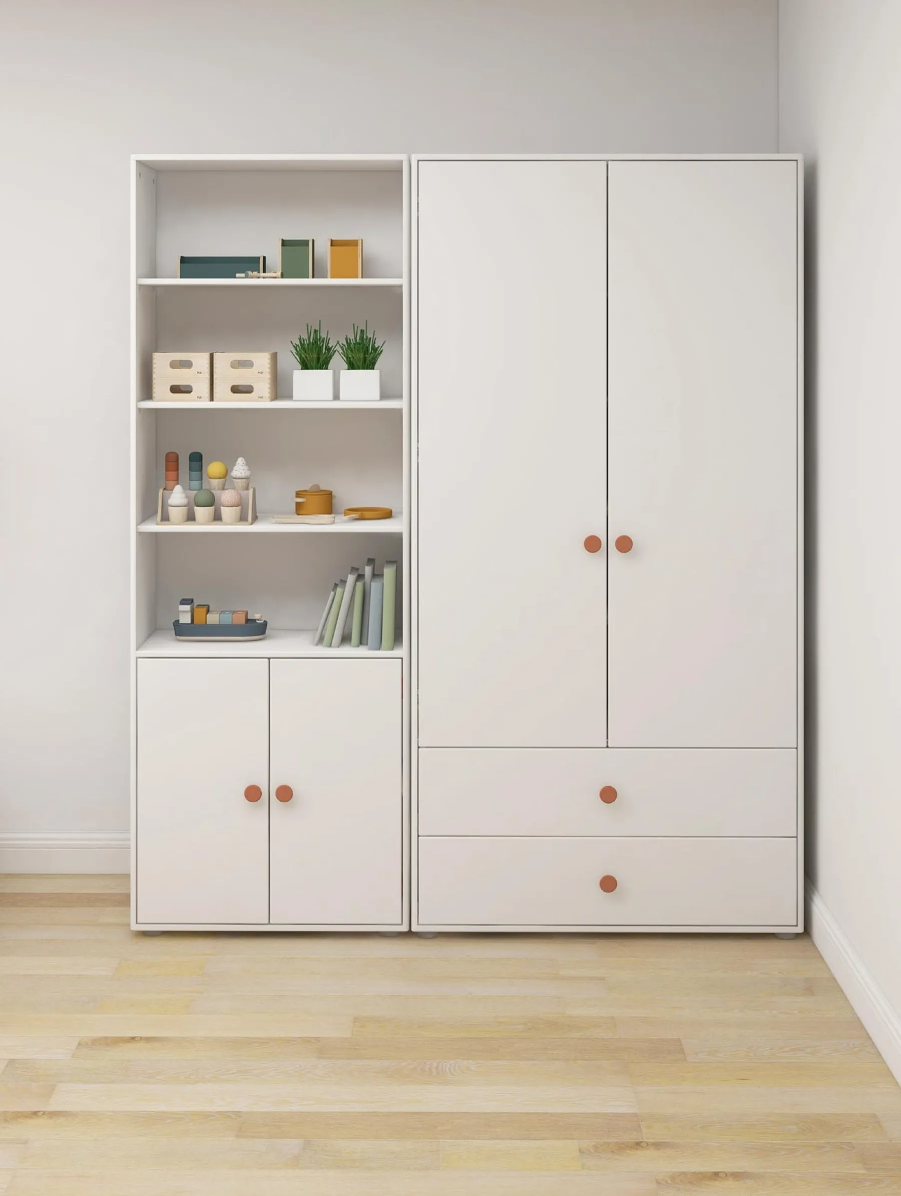 FLEXA Wardrobe, 2 doors + 2 drawers* Wardrobes