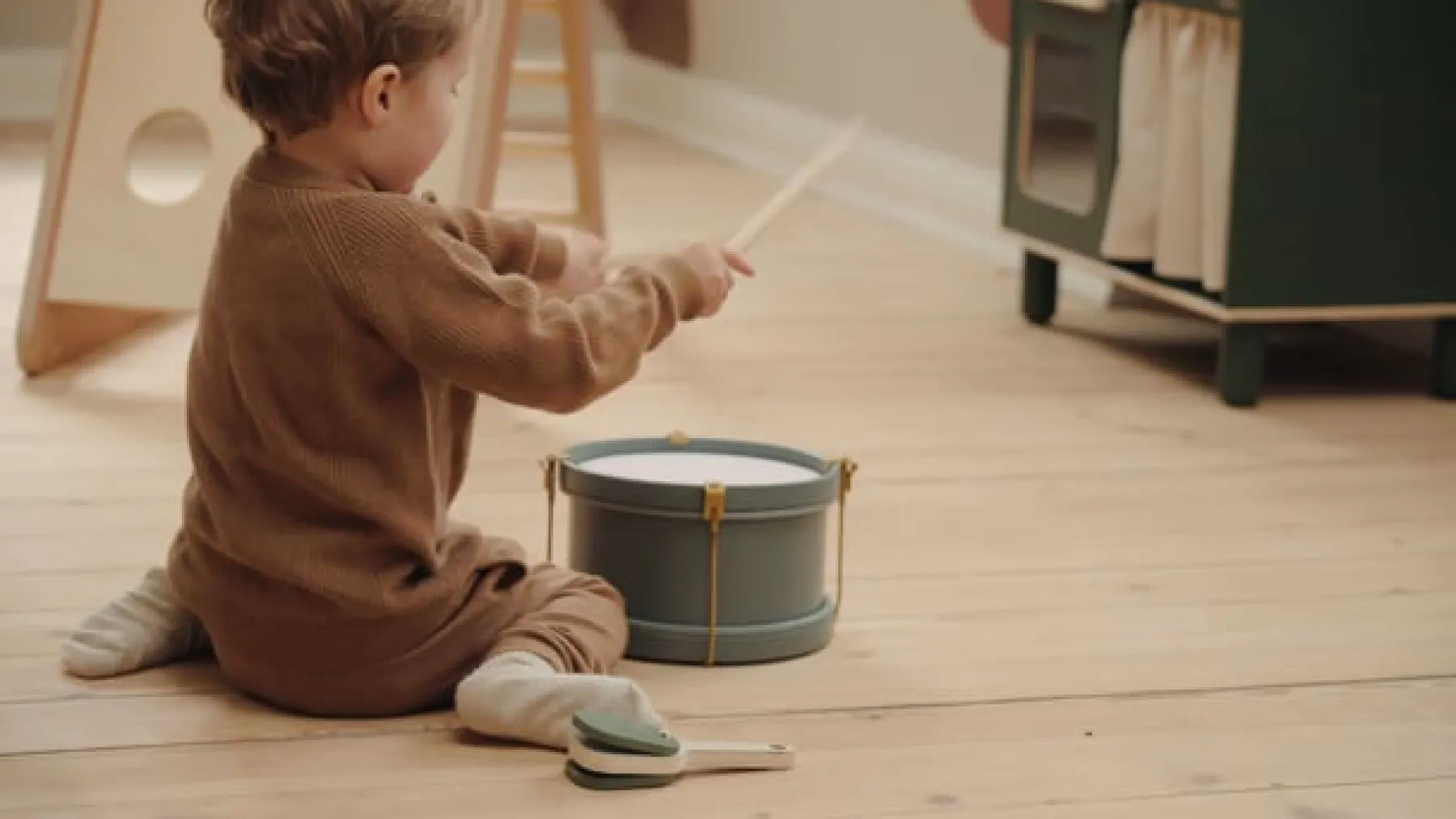 FLEXA Wooden Drum - midi* 5 Years Old | 3 Years Old